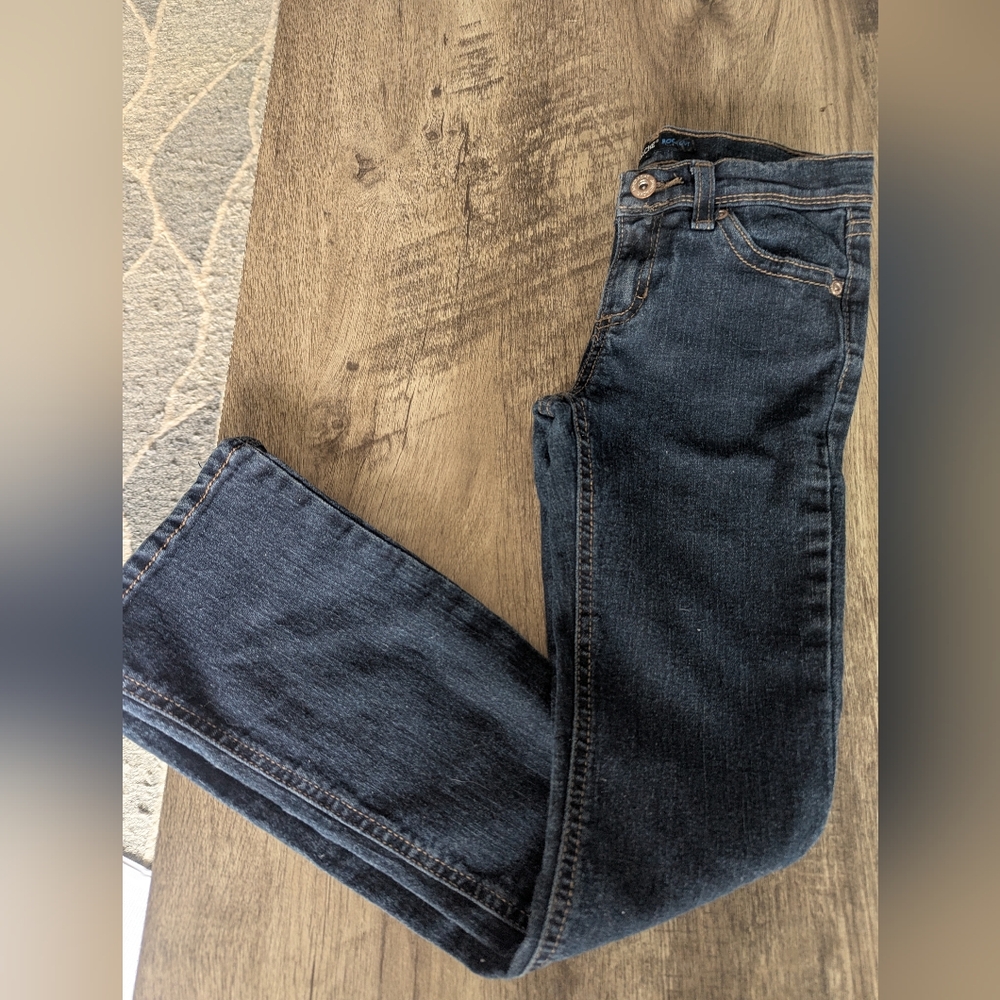 Dark Blue kids slim Boot cut Jeans .